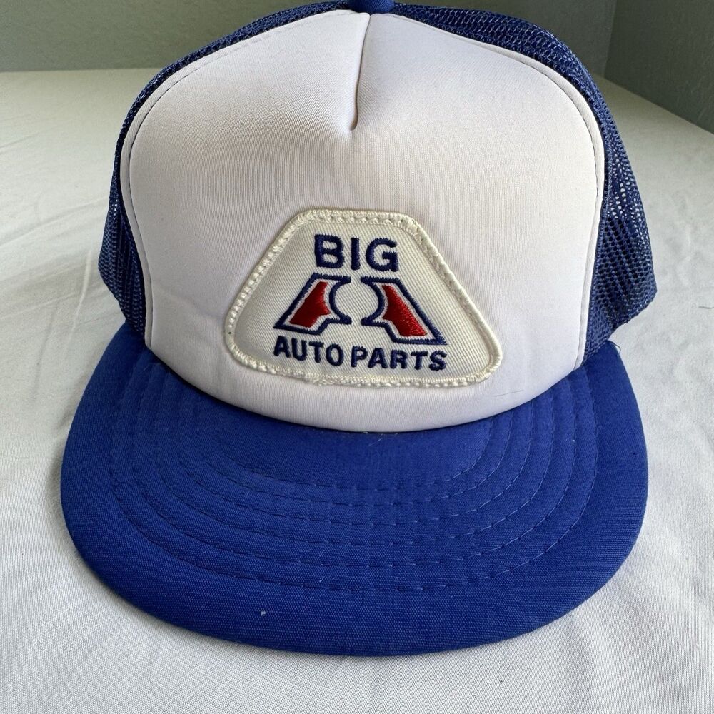 Vintage SnapBack Trucker Hat Big A Auto Parts Foam & Mesh Deadstock NOS Pennant